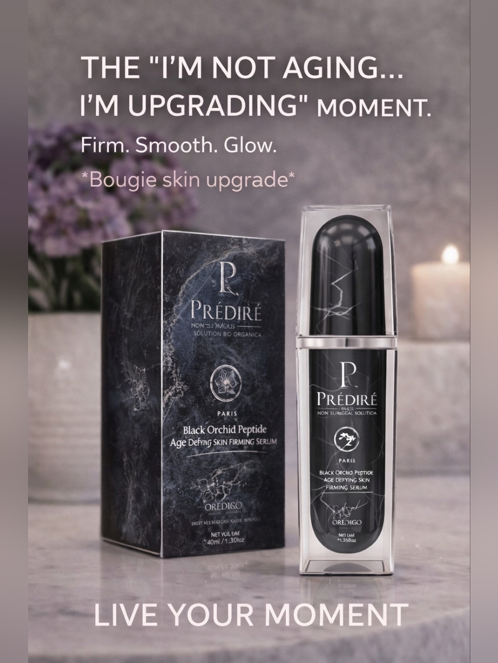 Rich Skin Energy Moment-NIB PreDire Black Orchid Firming Serum